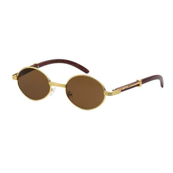 Gold Oval Sunglasses - Picture 5 of 5